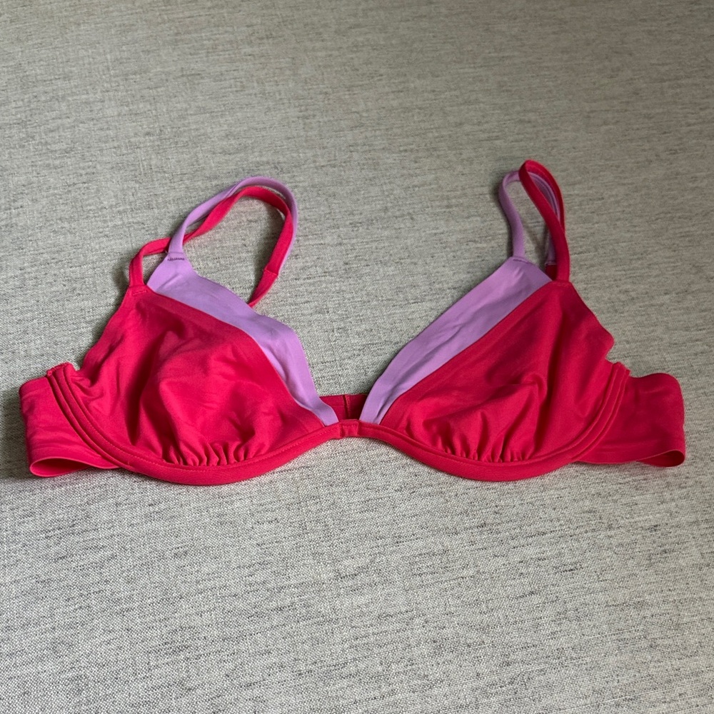 L*Space Pink and Purple Bikini Top